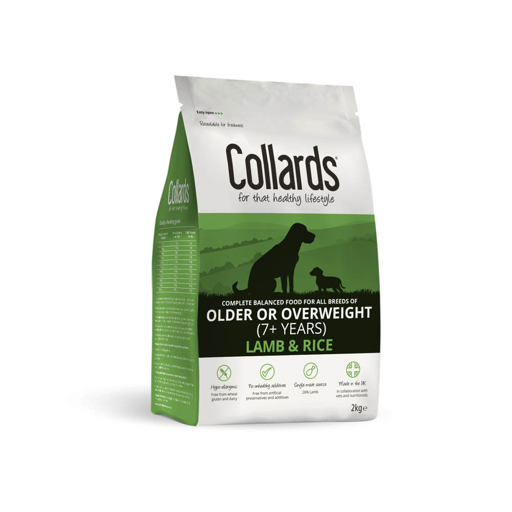 COLLARDS Older or Overweight Lamb & Rice Dog Food, 2kg